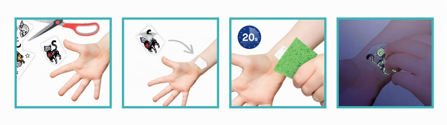 buki-tatouages-phosphorescents-kit-75-tatouages-temporaires image 4