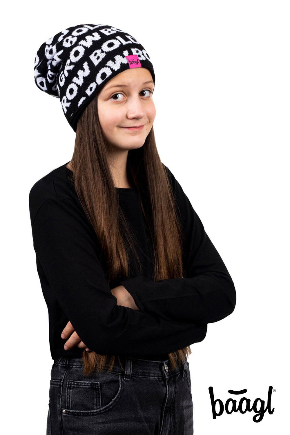 baagl-beanie-bonnet-rose-inscription-55-60-cm image 4