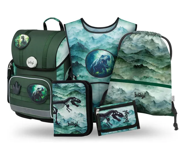 baagl-school-sets-ergo-dino-ii-ensemble-cartable-gar-on image 1