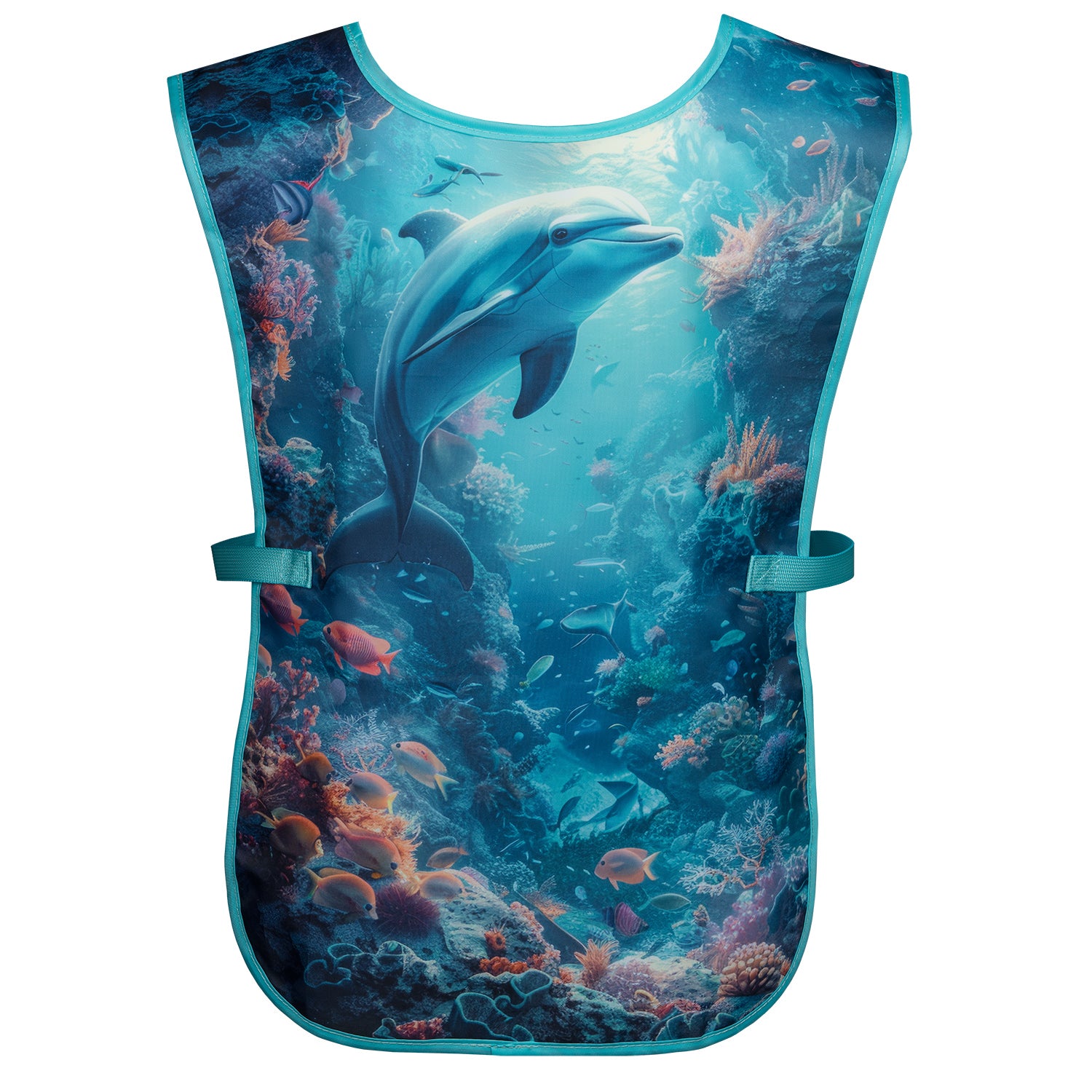 baagl-dolphin-tablier-enfant-dauphin-poches-lavable image 2
