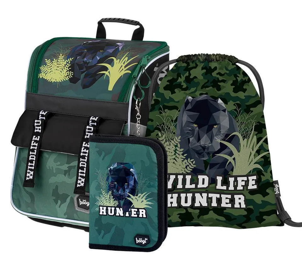 baagl-zippy-panther-ensemble-scolaire-cartable-18-l image 1