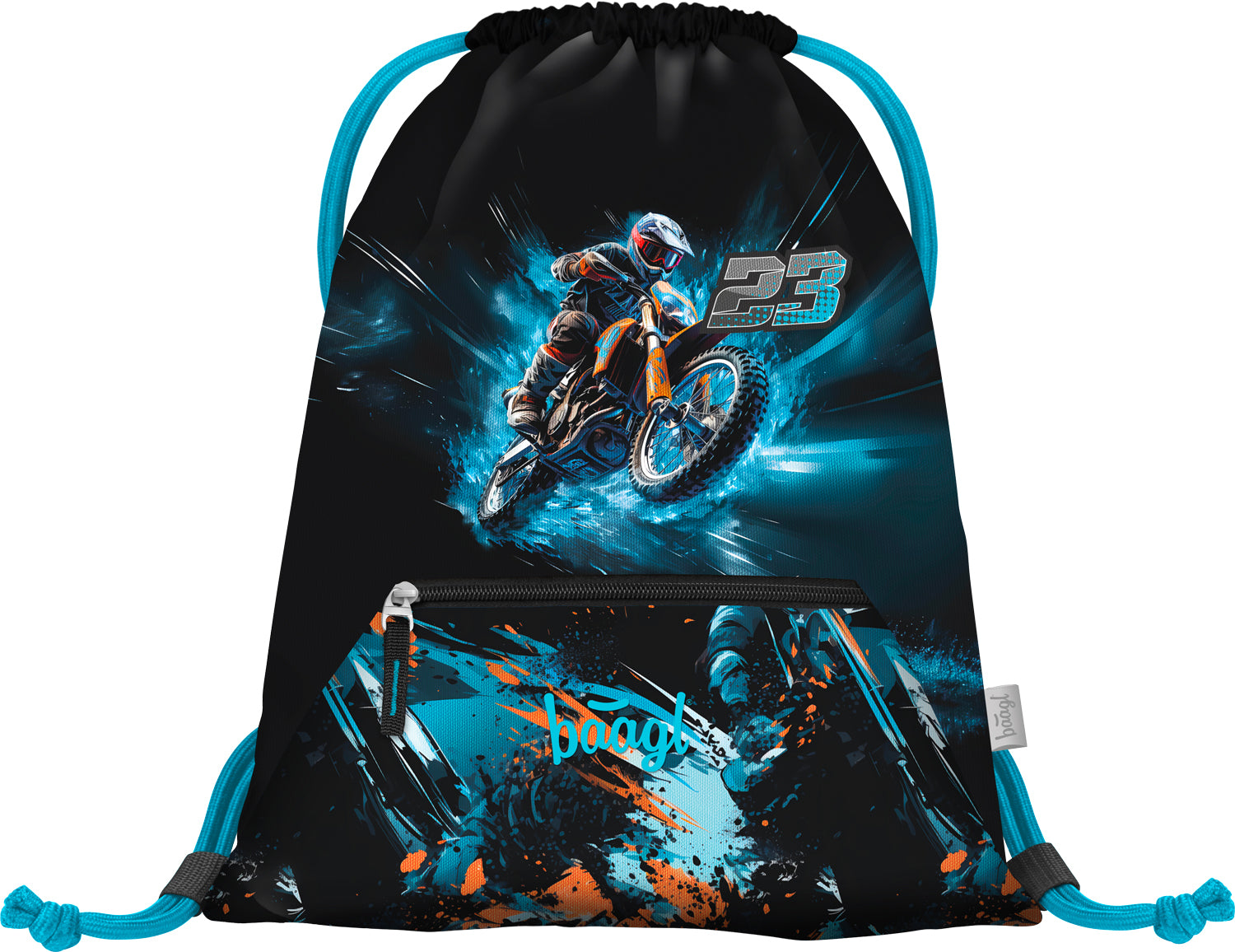 baagl-gym-sacks-motor-bike-sac-de-gym-moto-poche-zip image 1