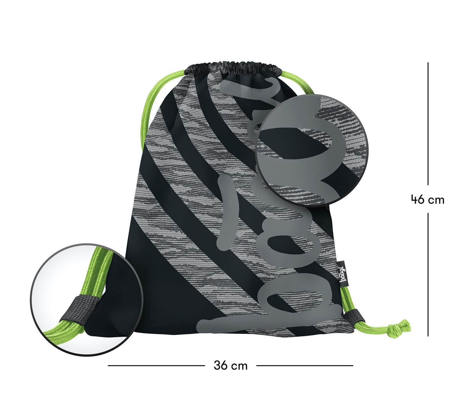 baagl-skate-grey-sac-de-gym-gris-lavable-logo image 3