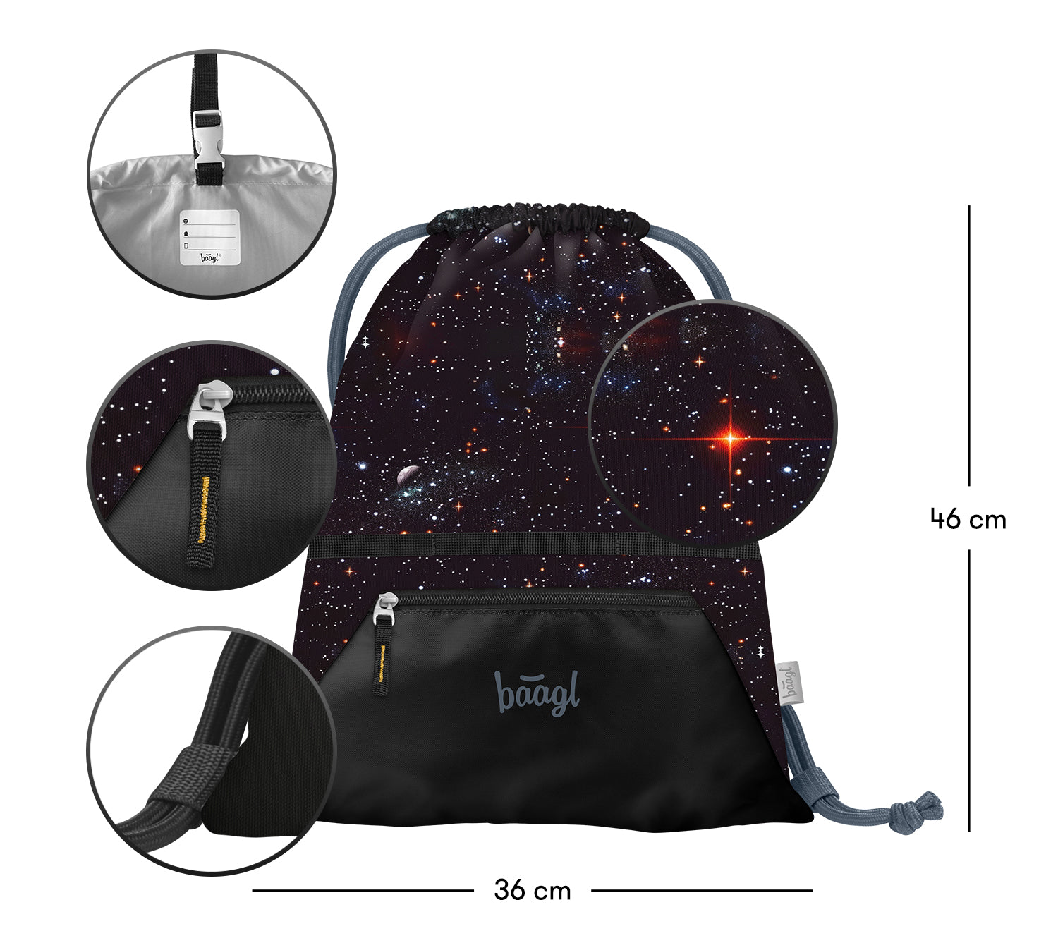 baagl-pixel-space-sac-gym-poche-zip-cordons image 3