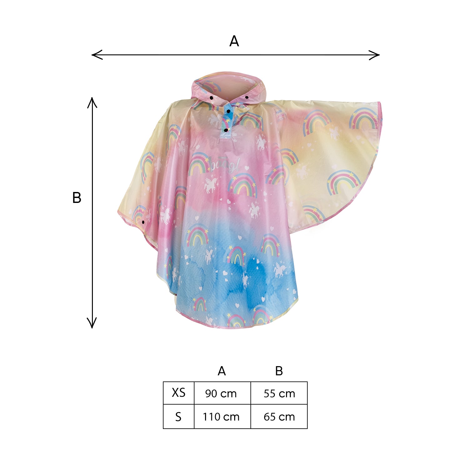 baagl-unicorn-poncho-pluie-enfant-licorne-xs-90-110-cm image 8