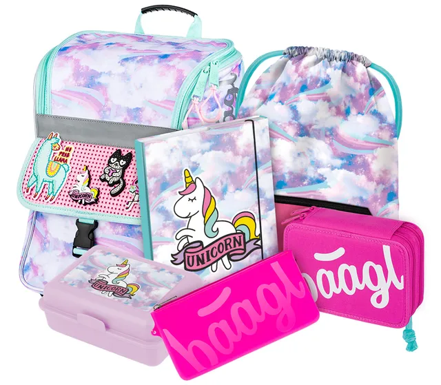 baagl-zippy-rainbow-ii-set-cartable-scolaire-ergonomique image 1