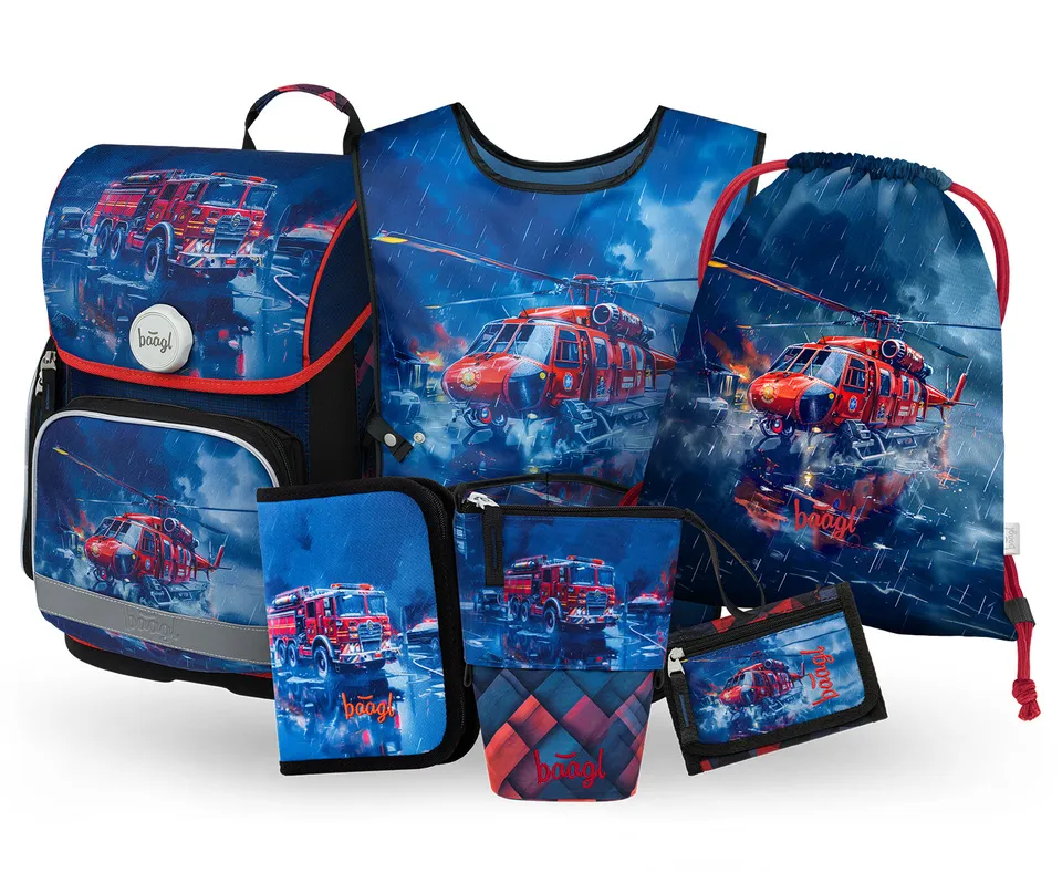 baagl-ergo-rescuers-iv-cartable-ensemble-4-pi-ces-pompier image 1