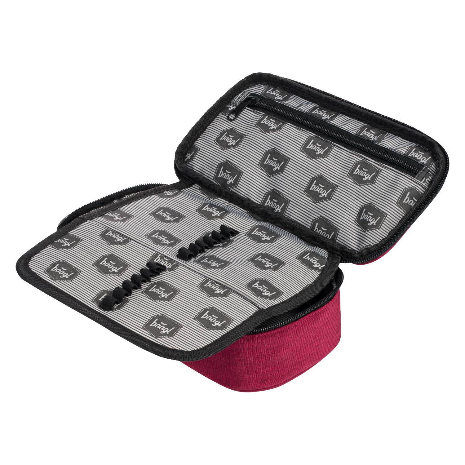 baagl-etui-logo-bordeaux-trousse-scolaire-double-rabat image 3