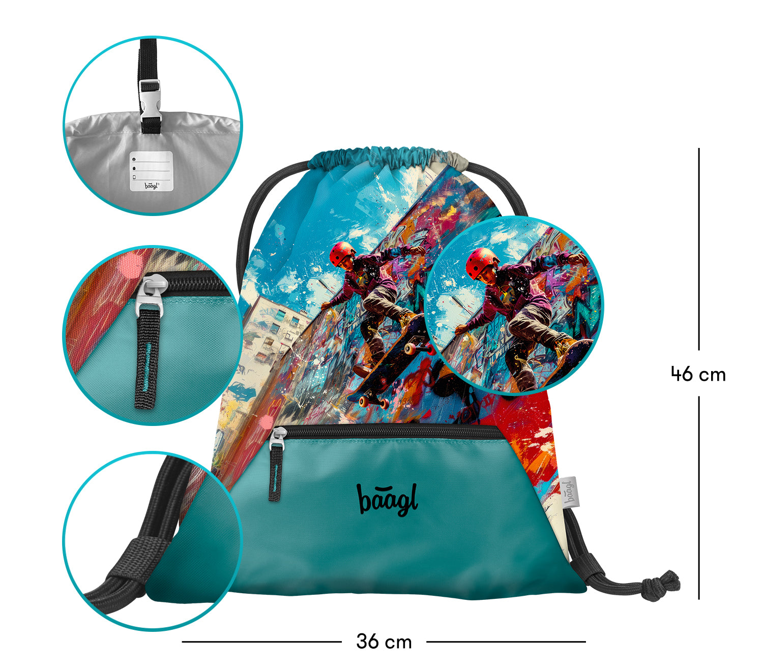 baagl-skatepark-sac-sport-enfant-pochon-poche-zipp-e image 3