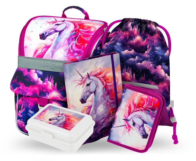 baagl-zippy-royal-unicorn-cartable-3-pi-ces-licorne image 1