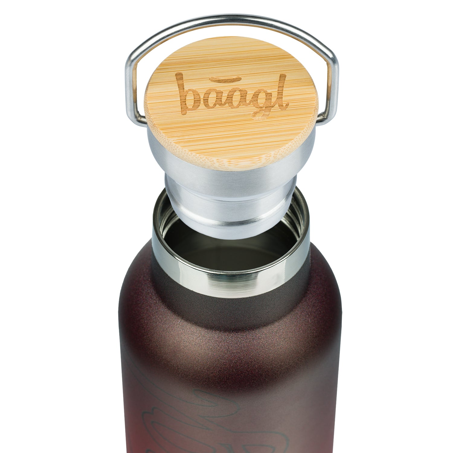 baagl-gradient-rouge-noir-gourde-thermos-500-ml image 3