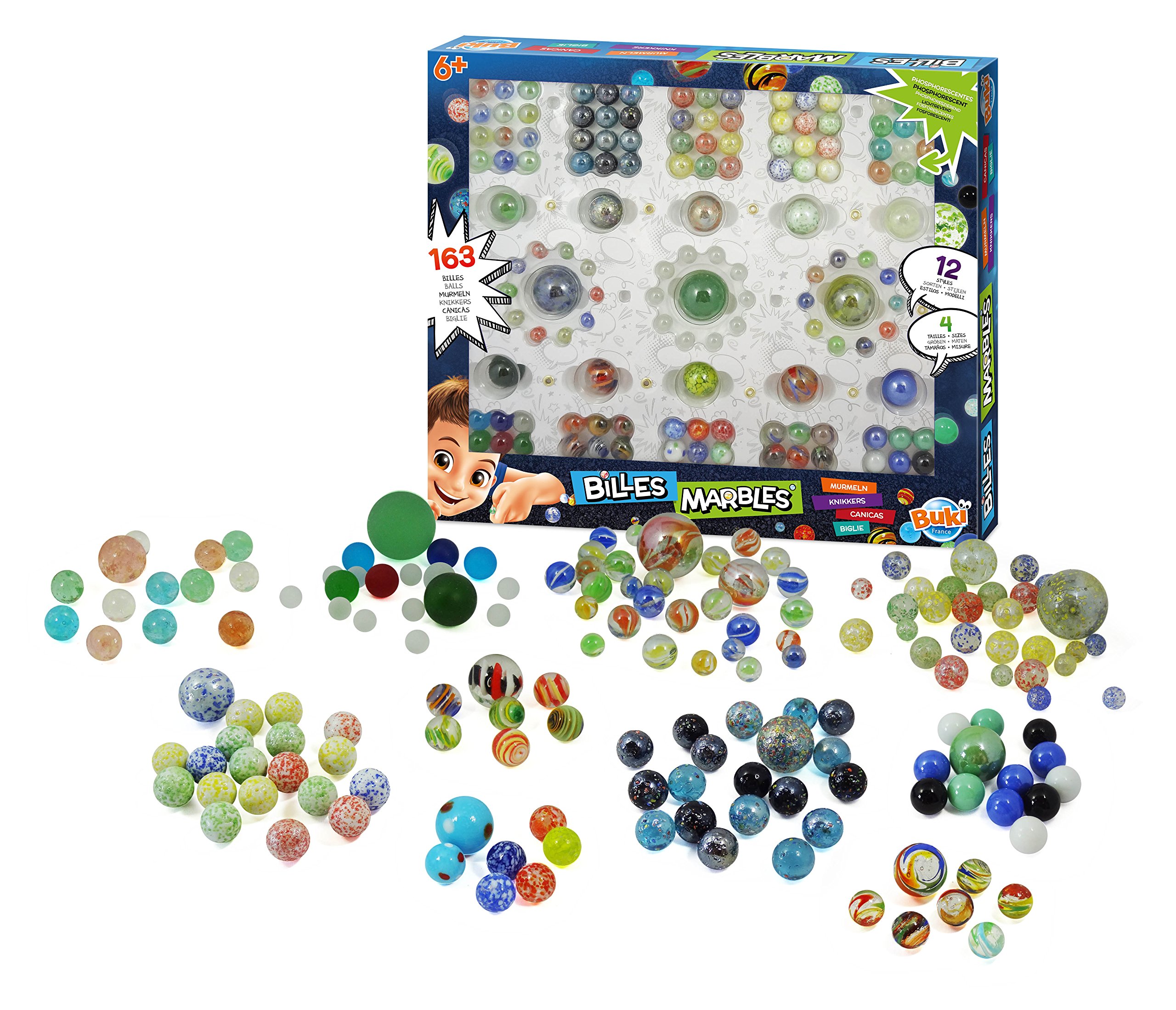 buki-robots-pm855-coffret-163-billes-verre-4-tailles image 2