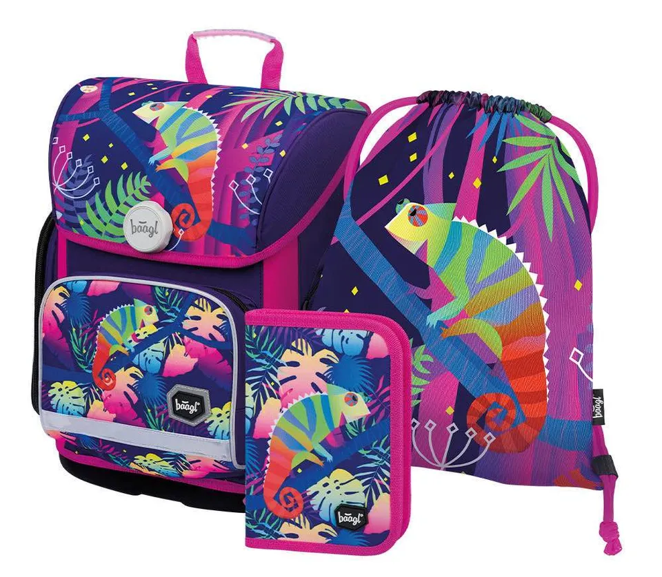 baagl-ergo-cartable-set-3-pi-ces-chameleon image 1