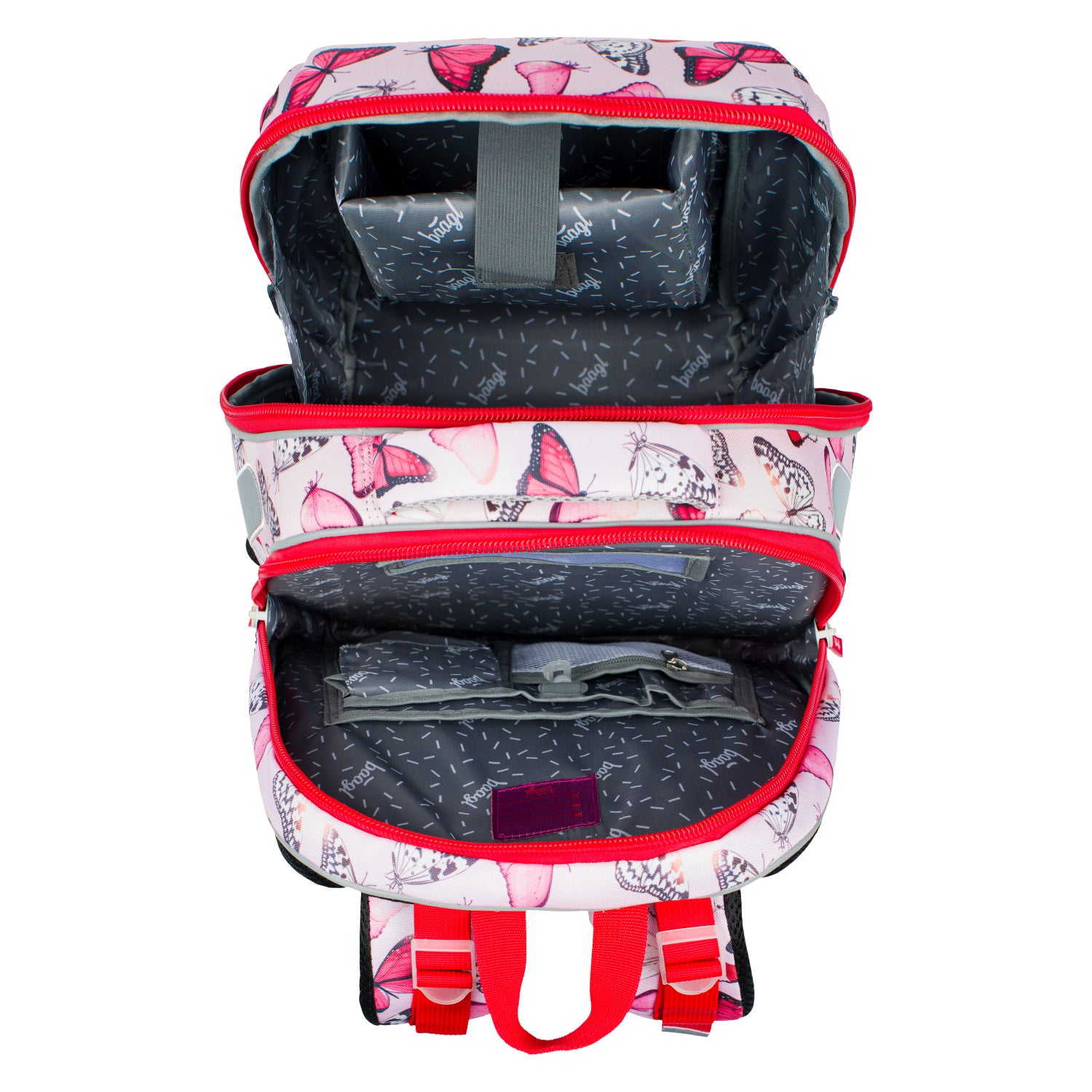 baagl-shelly-red-butterfly-cartable-23-l-imperm-able-fille image 5