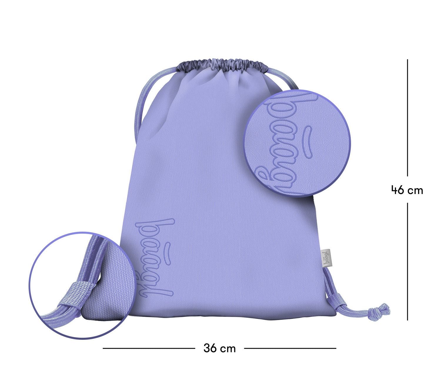 baagl-gym-sacks-sac-de-gym-lilac-lilas-lavable image 3