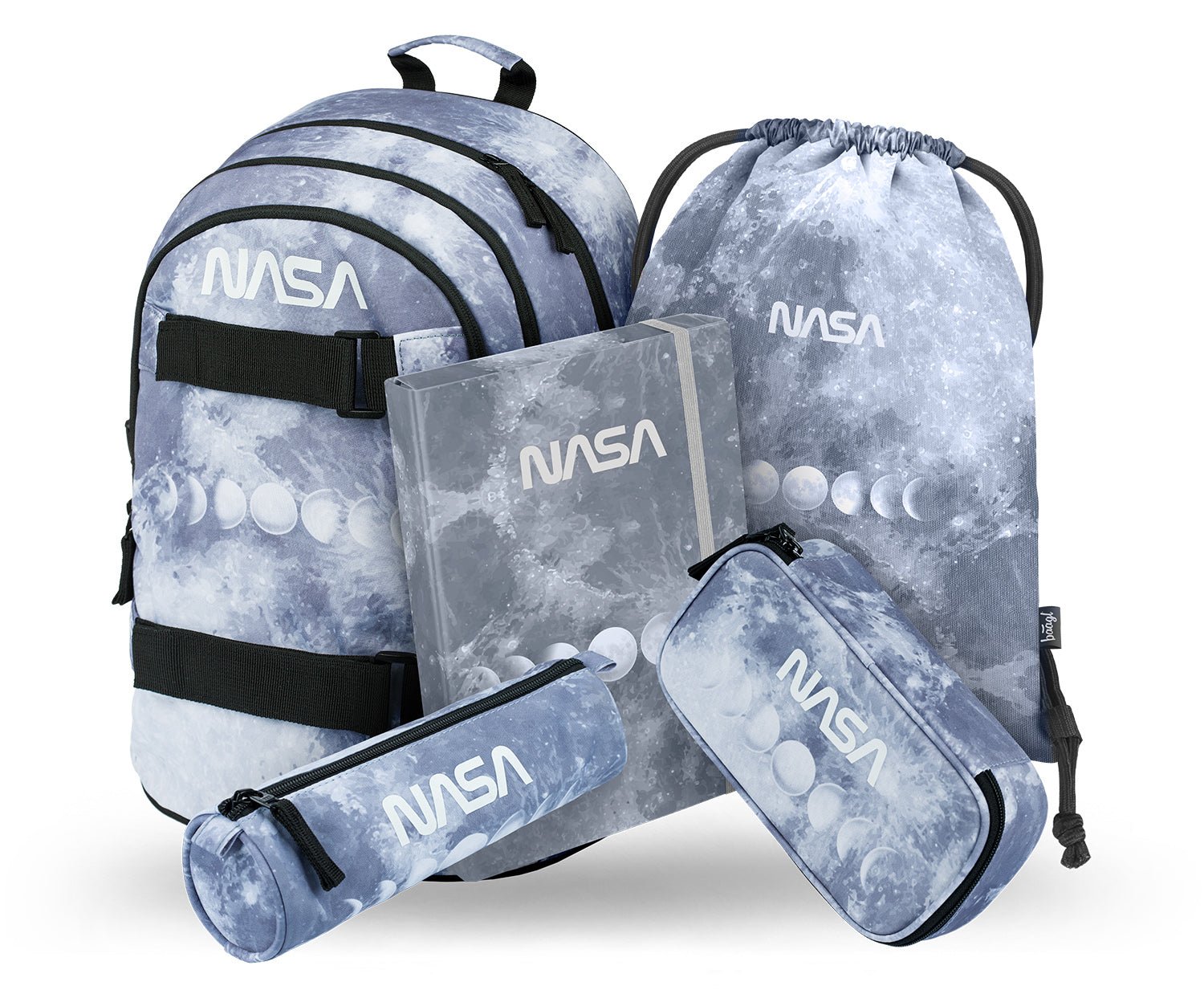 baagl-skate-nasa-grey-ii-set-scolaire-4-pi-ces-gris image 1