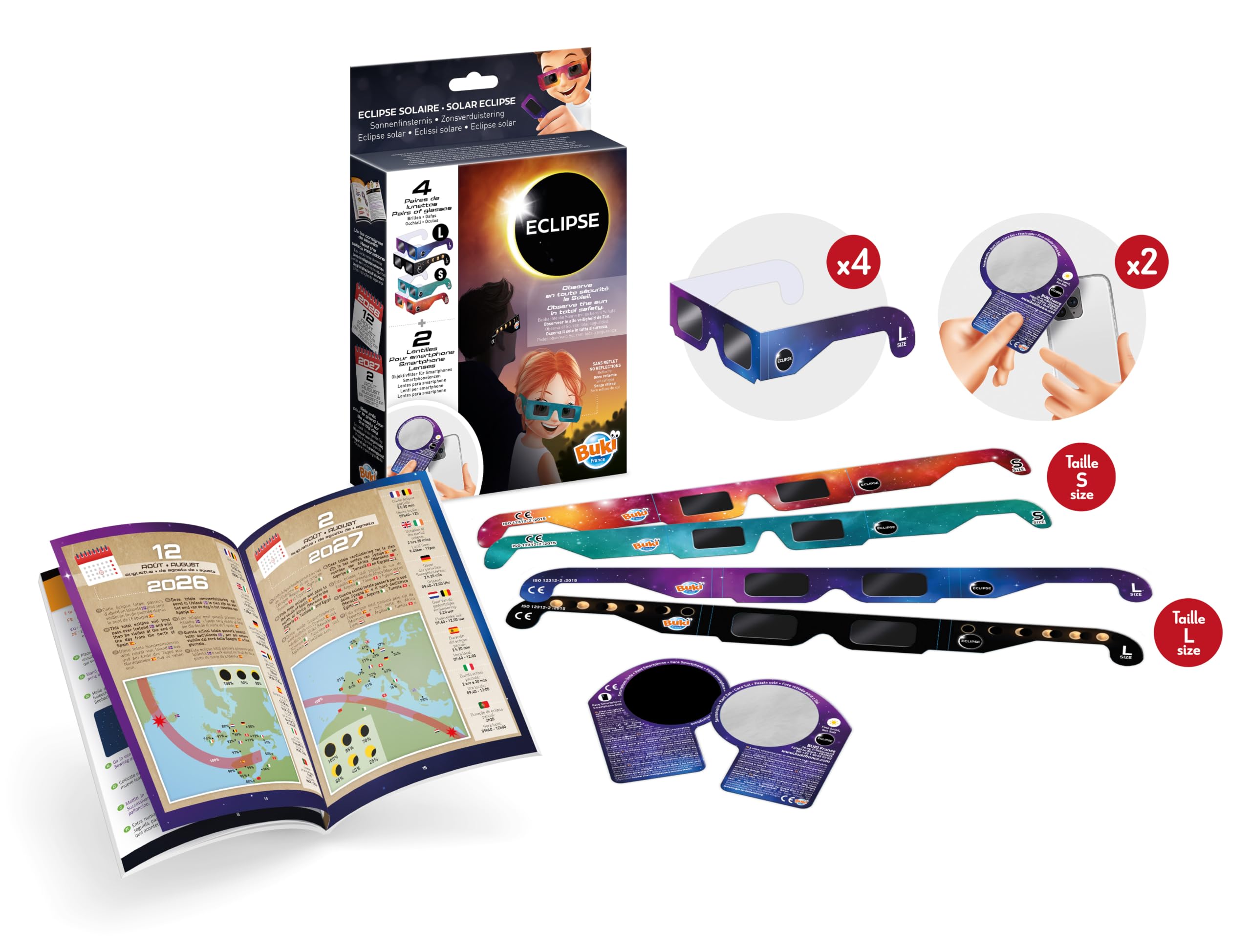 buki-espace-lunettes-clipse-solaire-family-pack-4-paires image 1