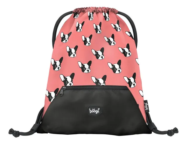 baagl-doggie-sac-gym-poche-zipp-e-motif-chien image 1