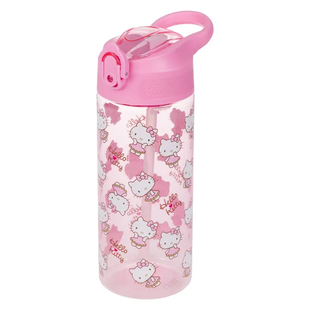 baagl-drinking-bottles-gourde-hello-kitty-500-ml-paille image 1