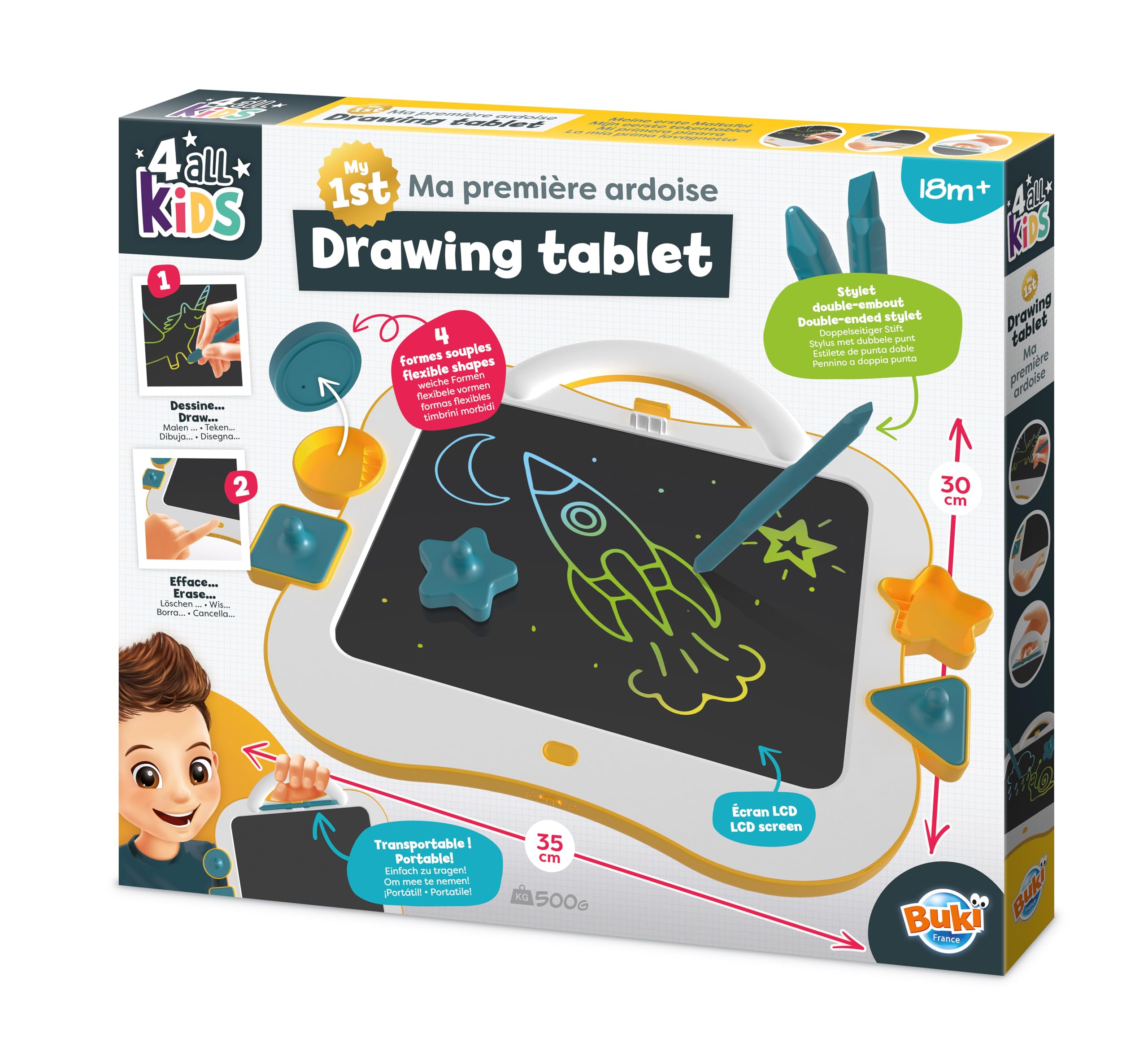 buki-ma-premi-re-ardoise-tablette-lcd-dessin-enfant-18-mois-35x30-cm image 2