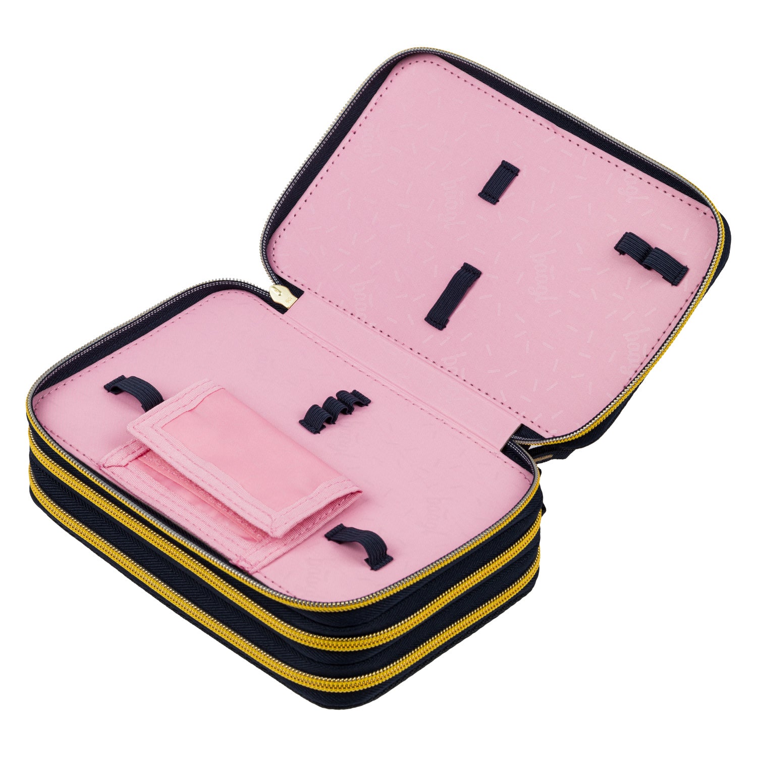 baagl-unicorn-gold-trousse-3-compartiments-fille-vide image 4
