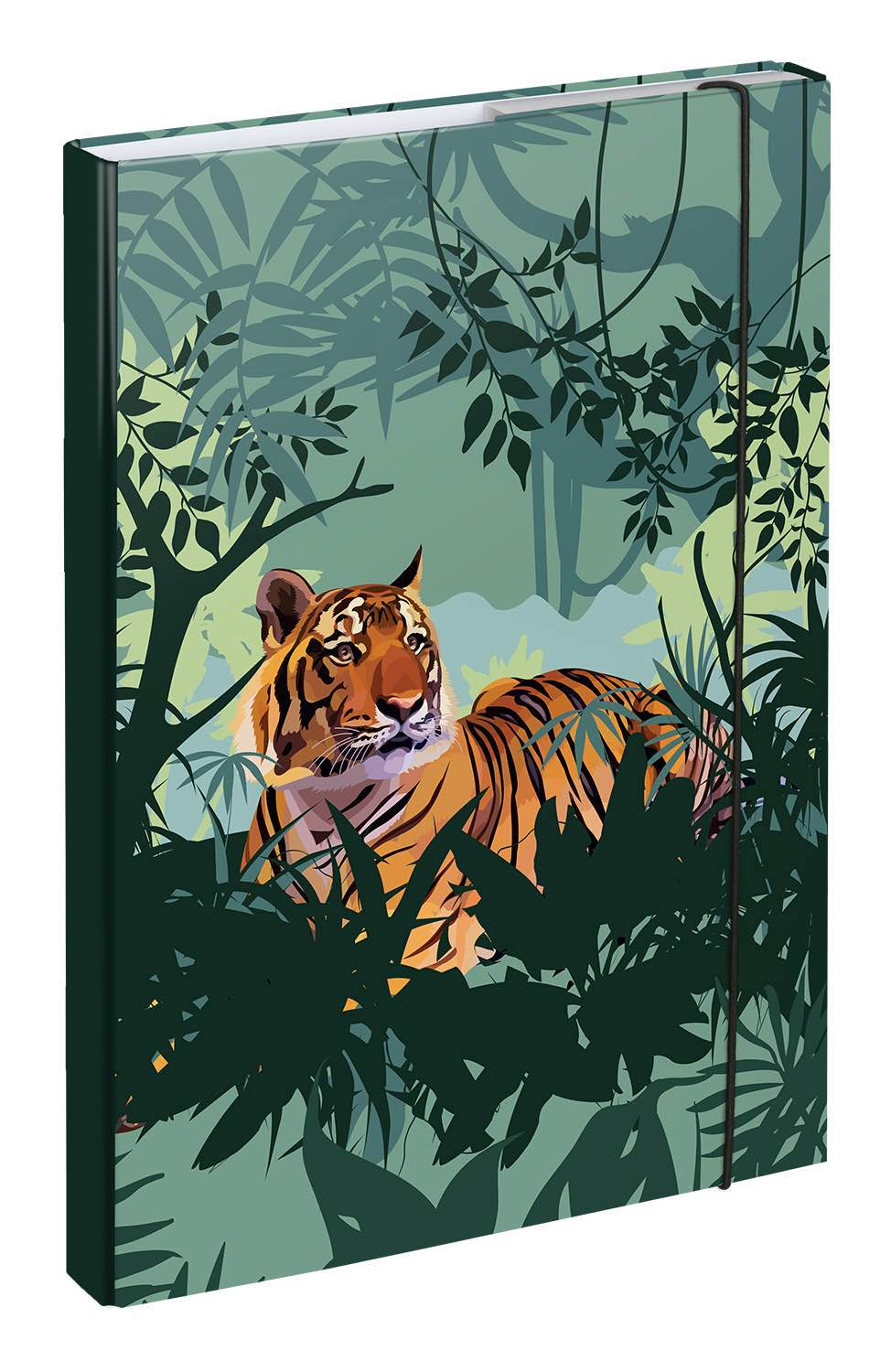 baagl-tiger-heftbox-chemise-a4-lastique-tigre image 1