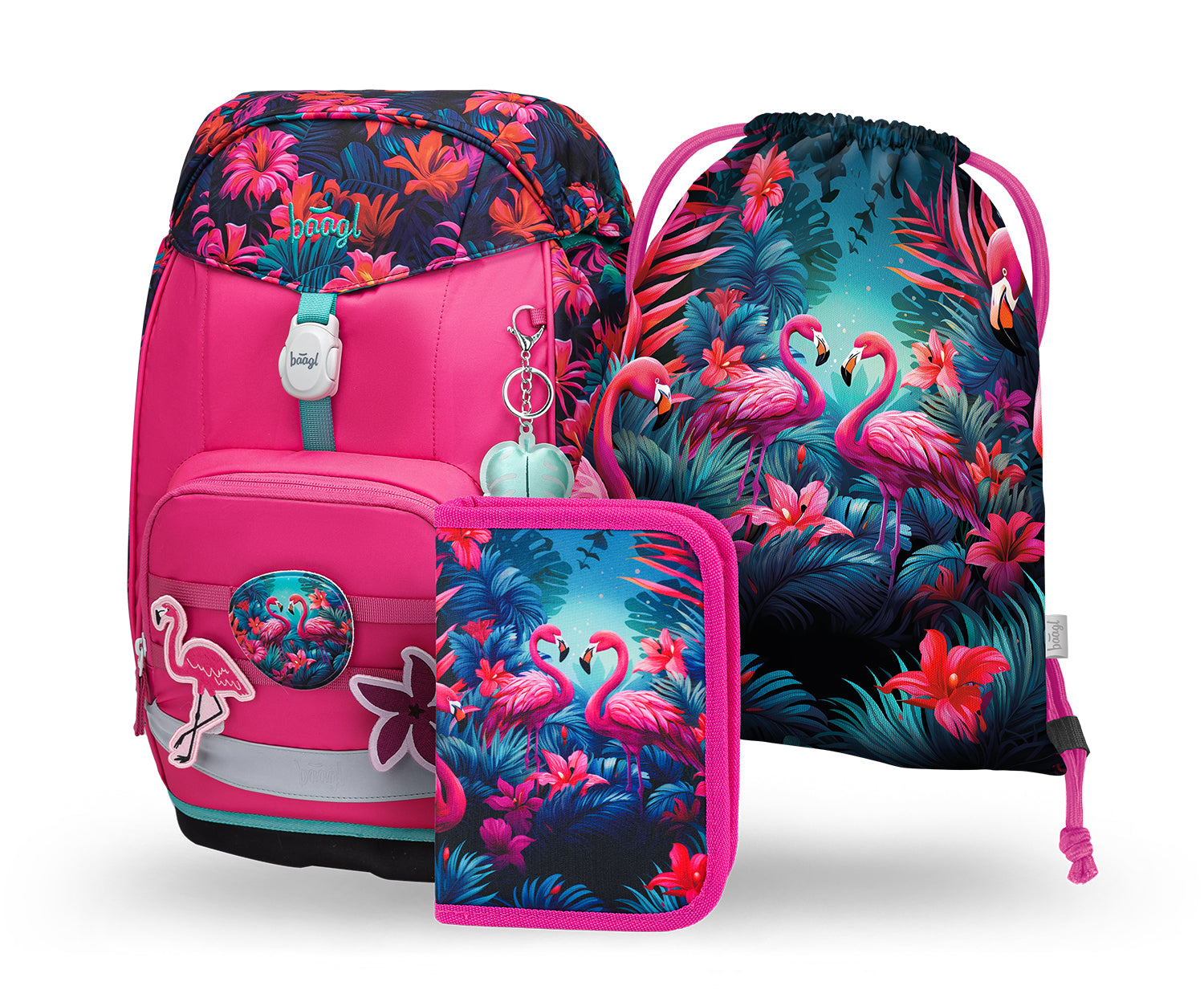 baagl-school-sets-airy-plus-flamingos-cartable-fille-cp image 1