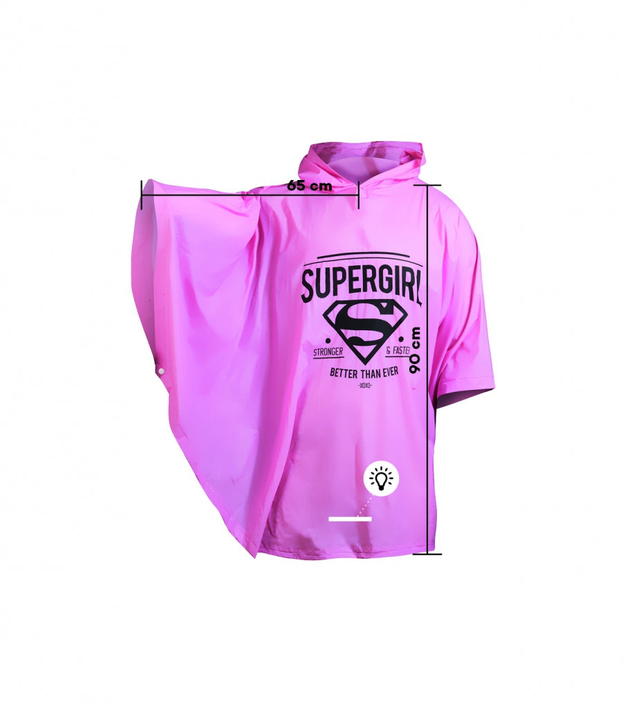 baagl-supergirl-stay-calm-sac-dos-scolaire-poncho-fille image 8