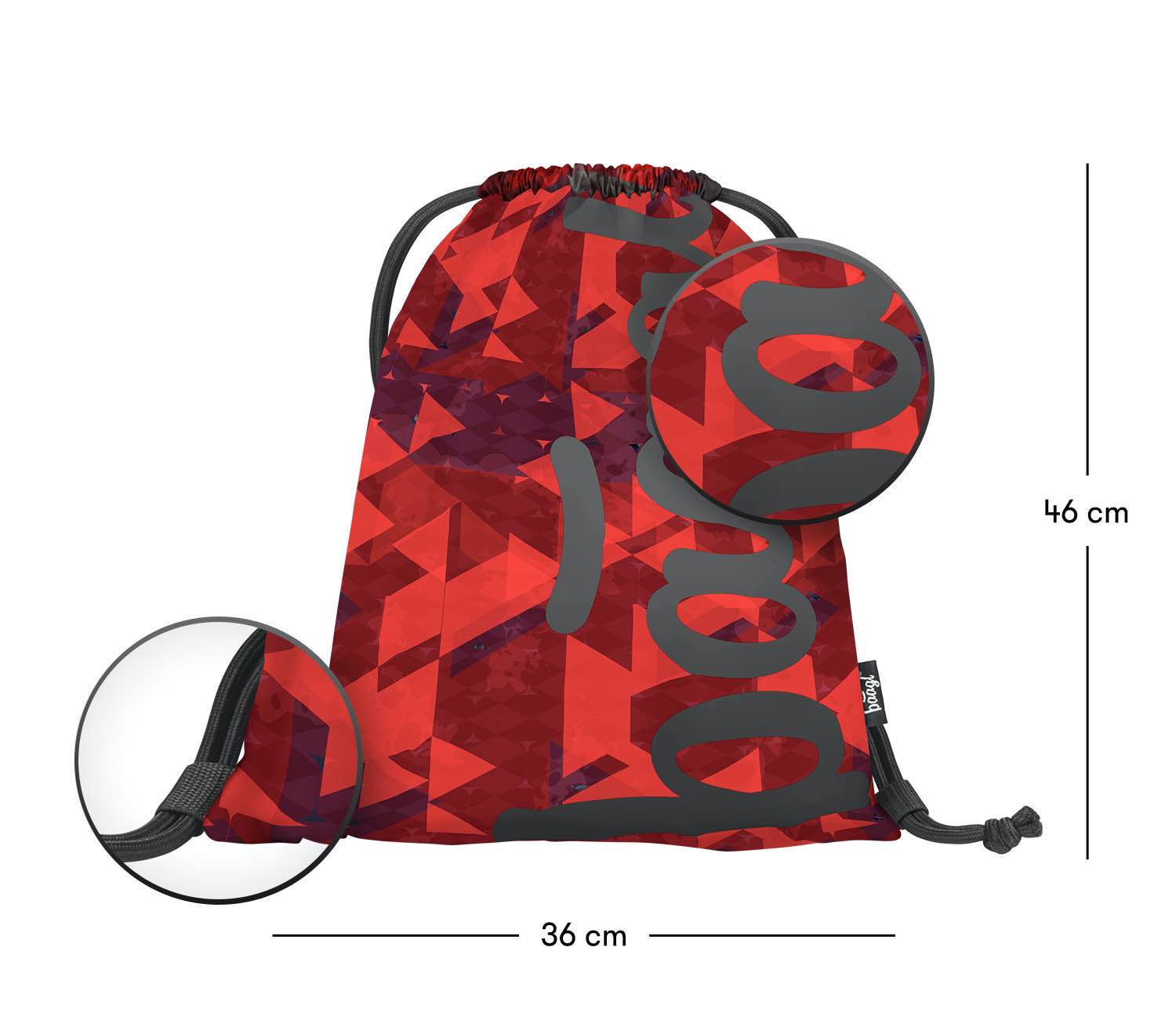 baagl-skate-triangle-sac-de-gym-ficelle-phosphorescent image 3