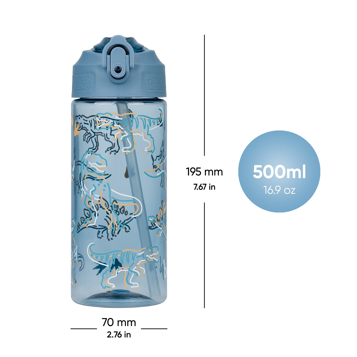 baagl-drinking-bottles-dino-gourde-enfant-500-ml image 5
