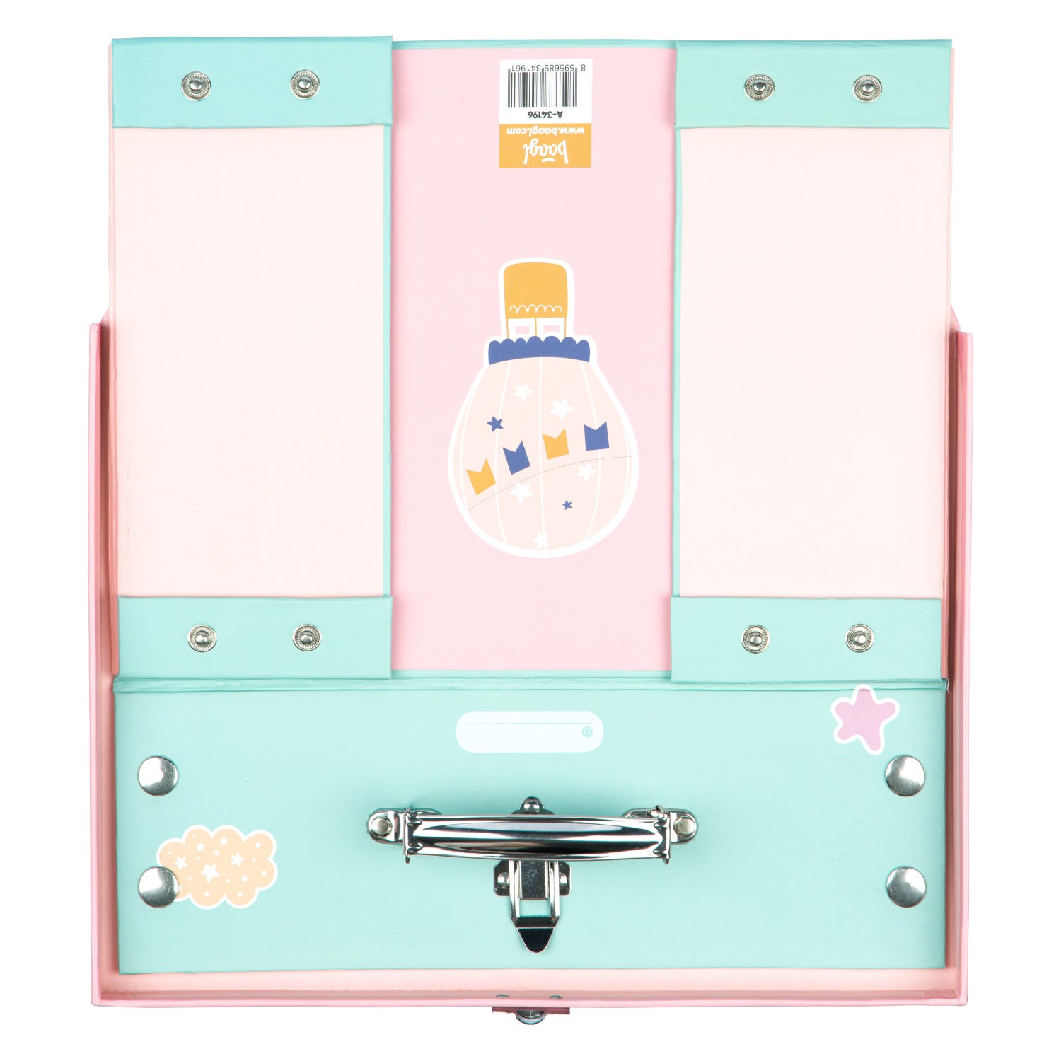 baagl-briefcases-pink-rainbow-valisette-scolaire-pliante-rose image 4