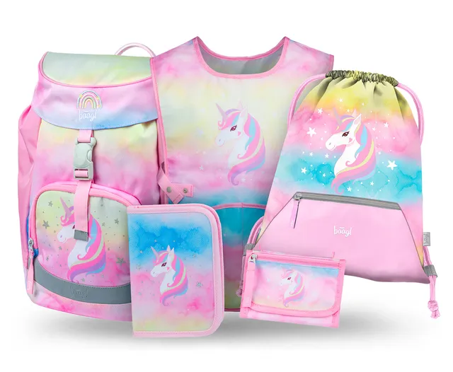 baagl-airy-rainbow-unicorn-iii-set-scolaire-3-pcs-licorne-l-ger image 1