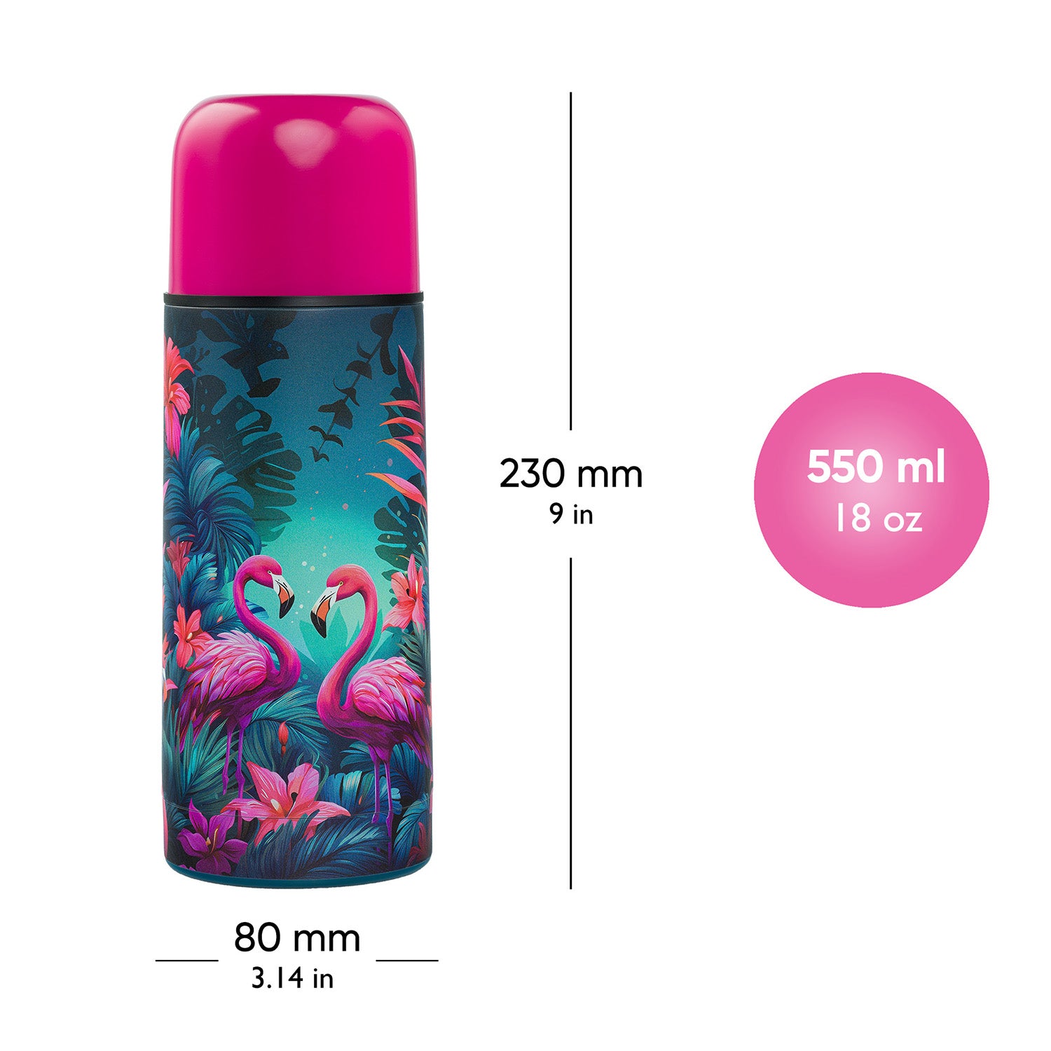 baagl-flamingos-gourde-isotherme-550-ml-rose image 4