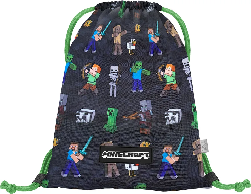 baagl-gym-sacks-minecraft-sac-de-gym-mousqueton-lavable image 1