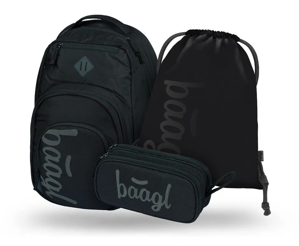 baagl-coolmate-black-cartable-3-pi-ces-mixte-35-l image 1