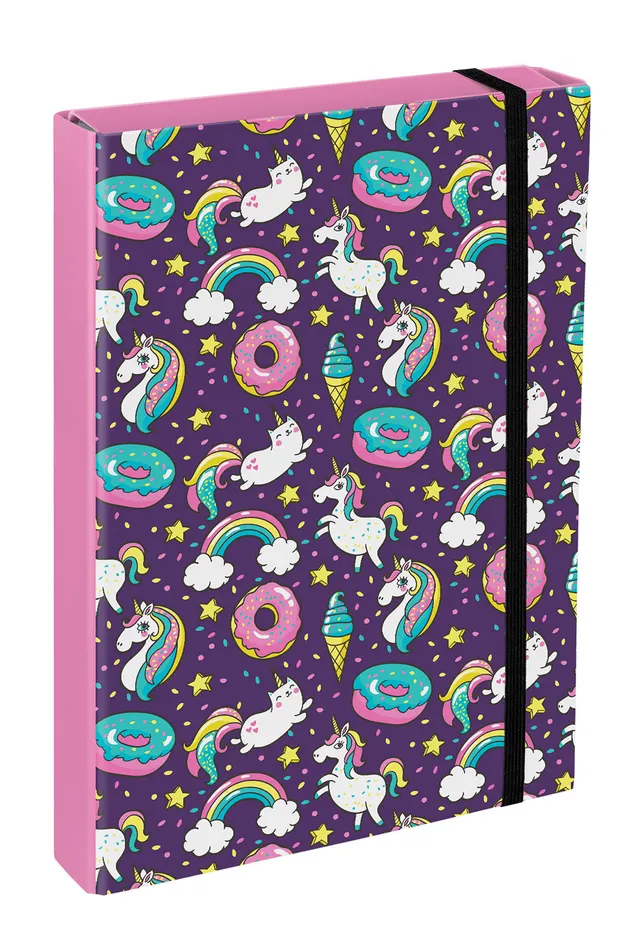 baagl-jumbo-unicorn-chemise-a4-licorne-double-lastique image 1