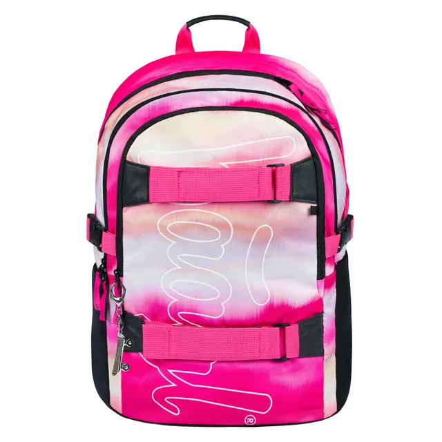baagl-skate-pink-stripes-sac-dos-scolaire-25-l-rose image 1