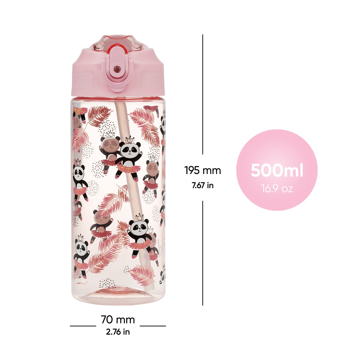 baagl-panda-gourde-paille-tritan-500-ml-enfant image 5