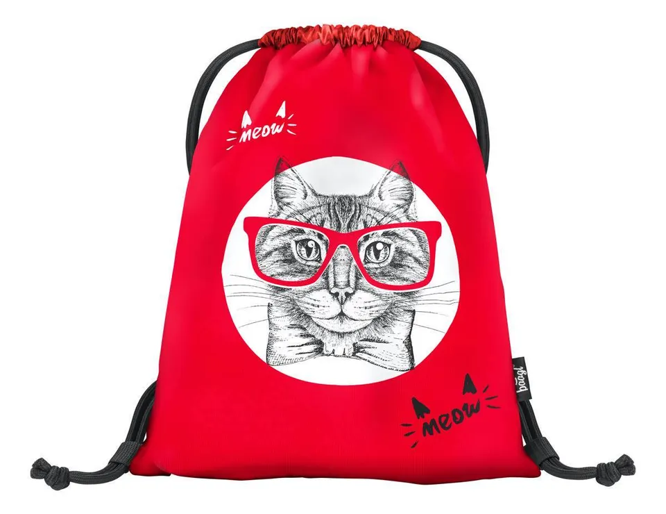 baagl-cat-sac-de-gym-enfant-motif-chat-lavable image 1
