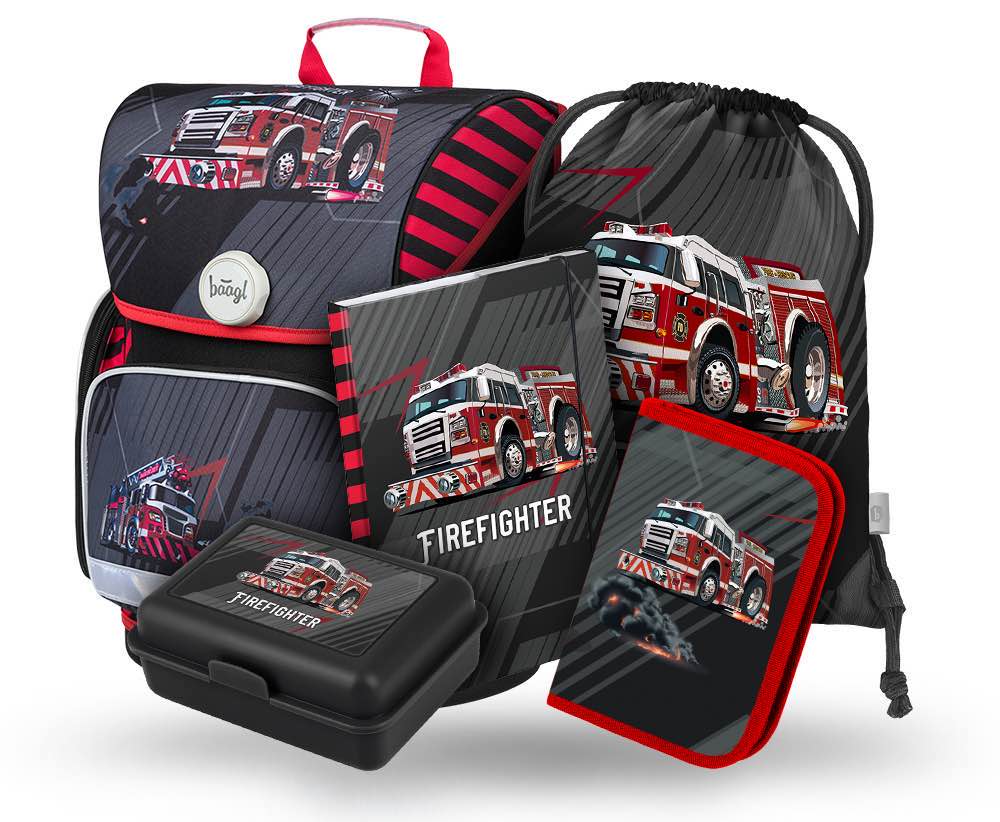 baagl-ergo-firetruck-set-scolaire-cartable-19-l-gar-on image 1