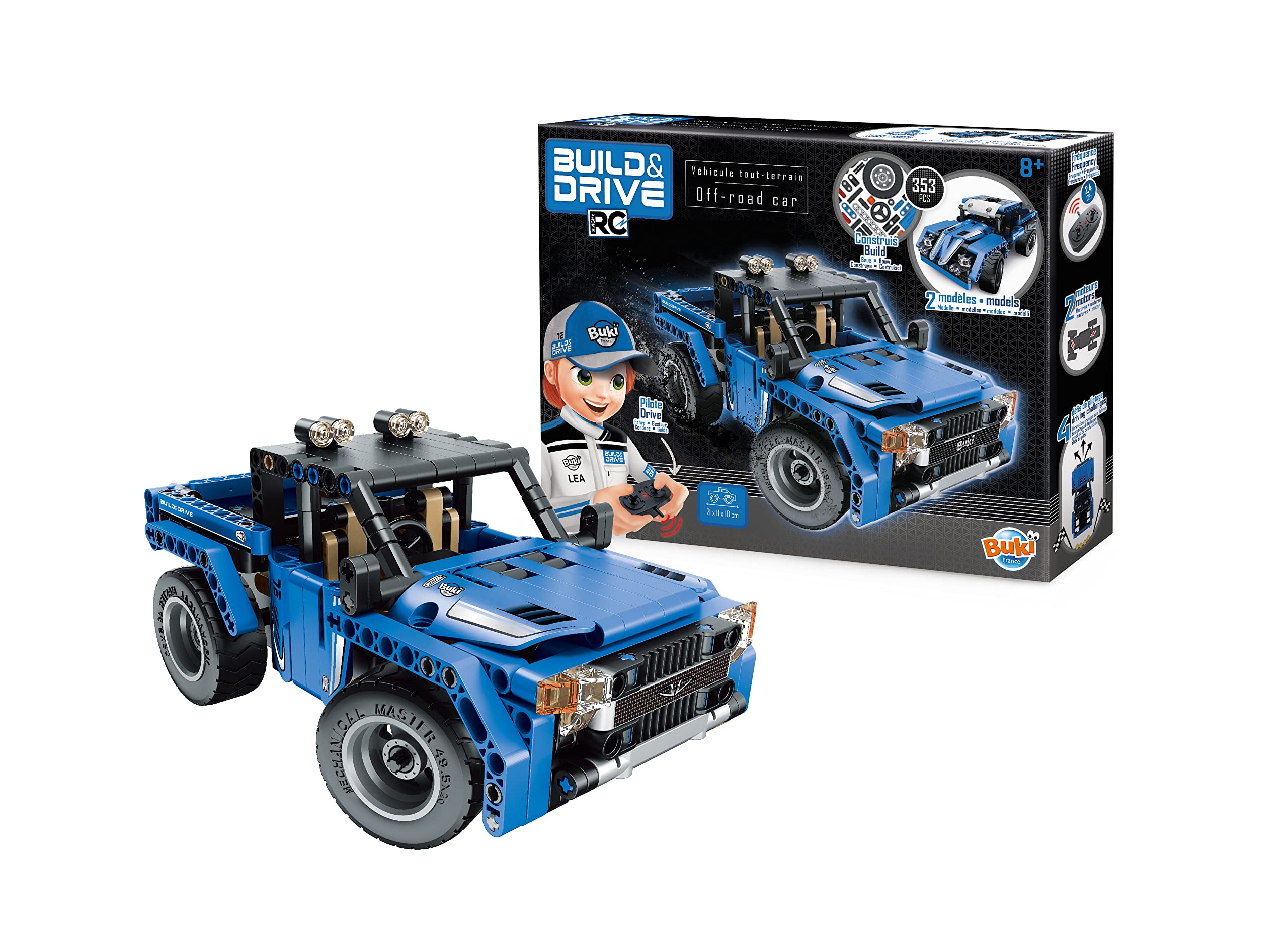 buki-8019-4x4-rc-voiture-radiocommand-e-construire-353-pi-ces image 3