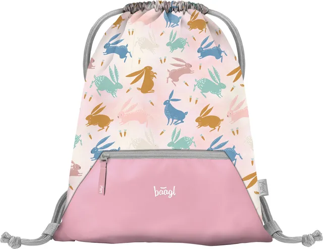 baagl-gym-sacks-sac-de-gym-bunny-poche-zip-lapin image 1