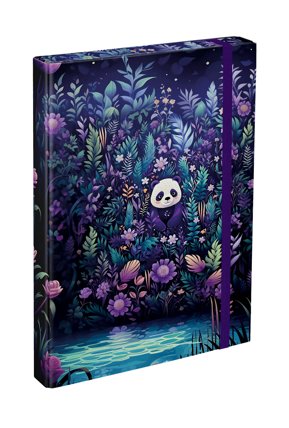 baagl-jungle-panda-chemise-enfant-a4-lastique-cahiers image 1