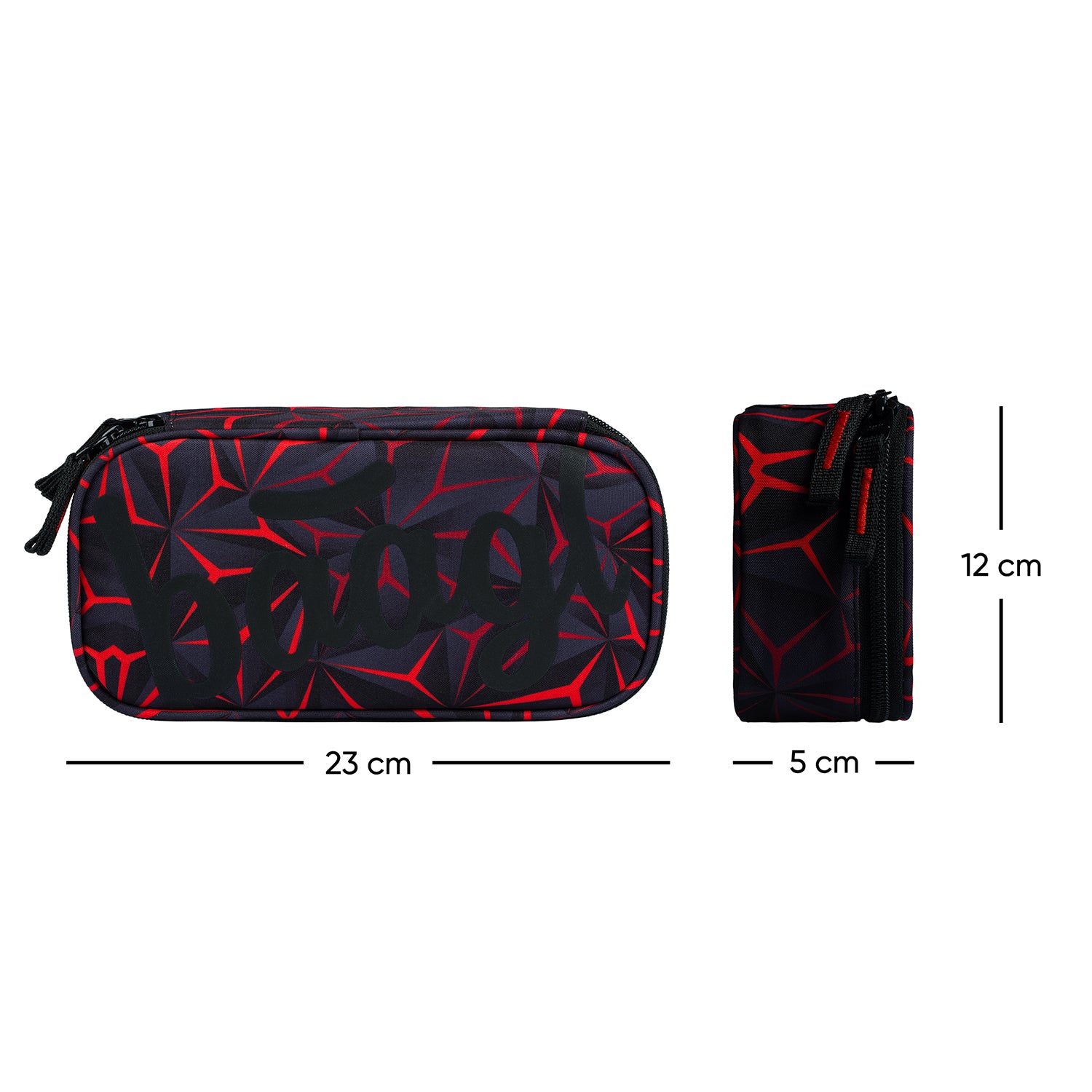 baagl-red-polygon-trousse-scolaire-double-compartiment image 4