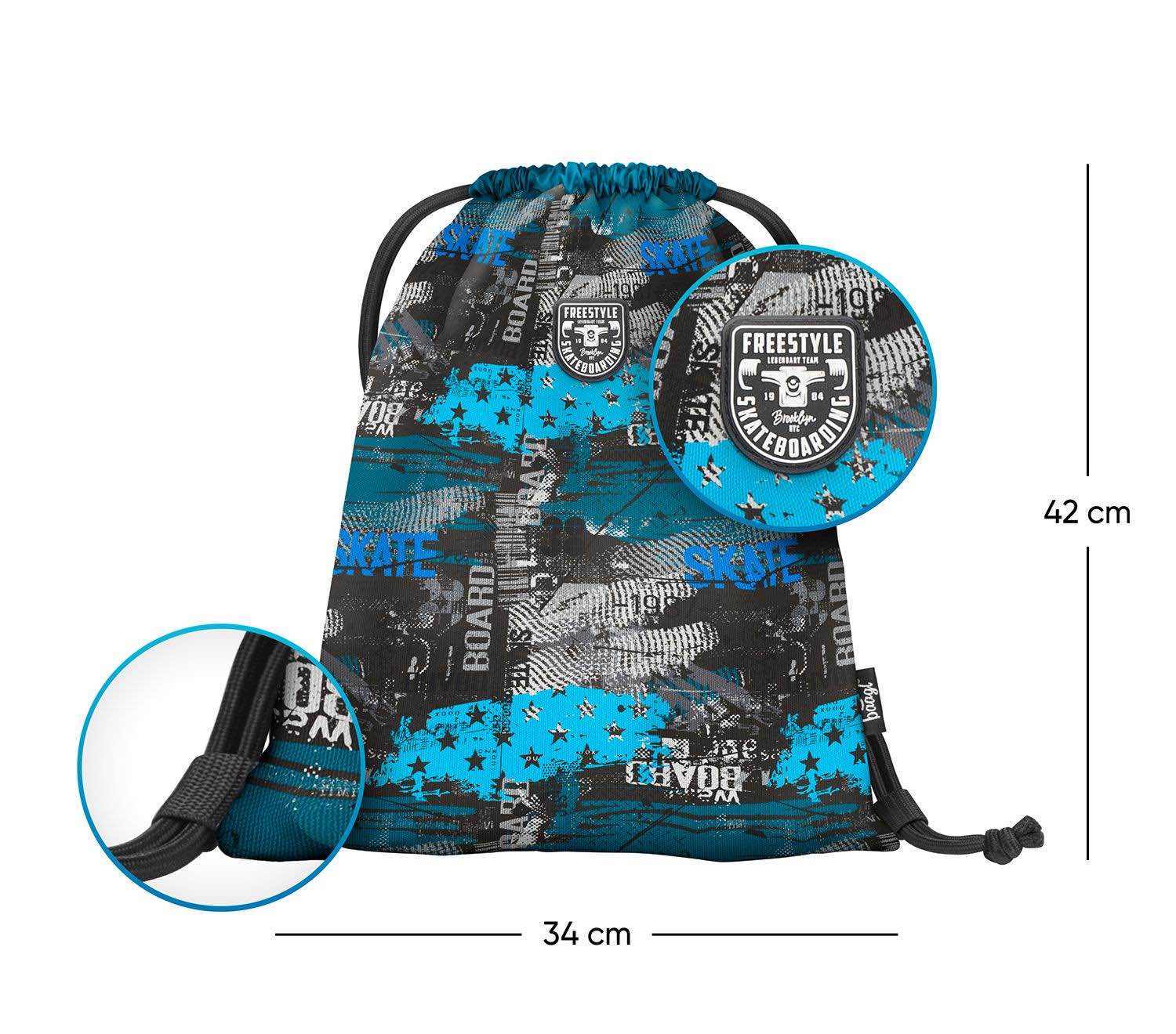 baagl-freestyle-gym-sack-enfant-sac-gym-lavable-cordons image 2