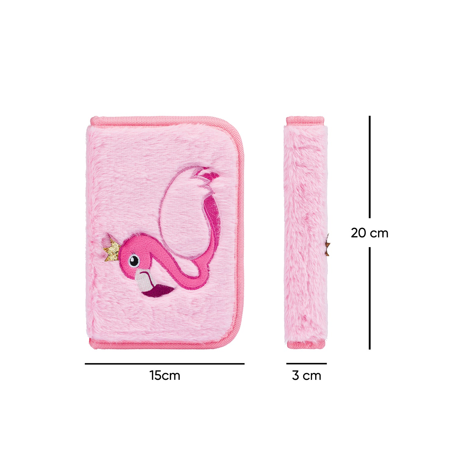baagl-flamingo-trousse-scolaire-1-compartiment-rose image 5