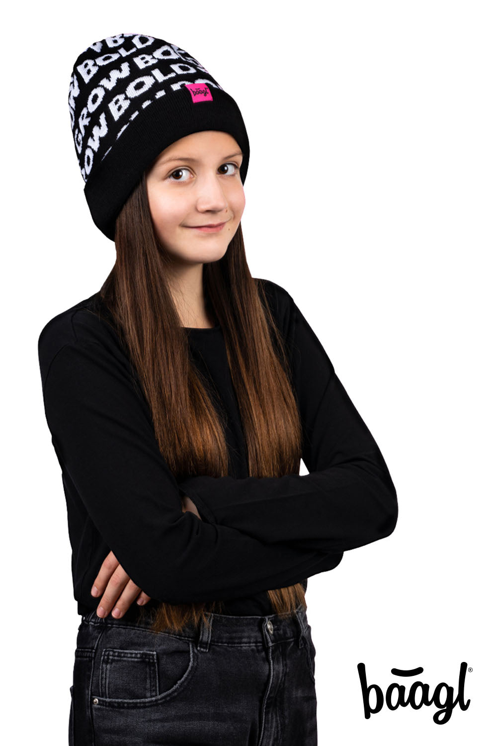 baagl-beanie-bonnet-rose-inscription-55-60-cm image 6