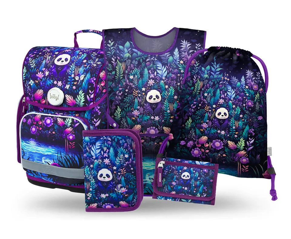 baagl-ergo-jungle-panda-iii-ensemble-cartable-3-pi-ces image 1