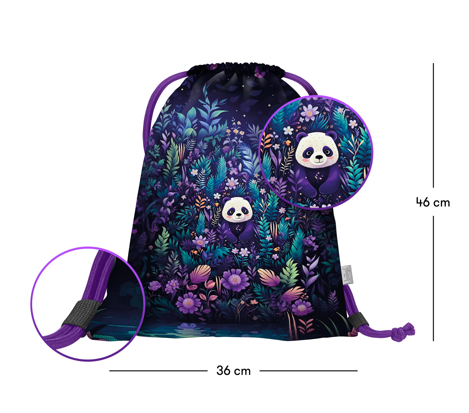 baagl-jungle-panda-sac-gym-enfant-lavable image 3