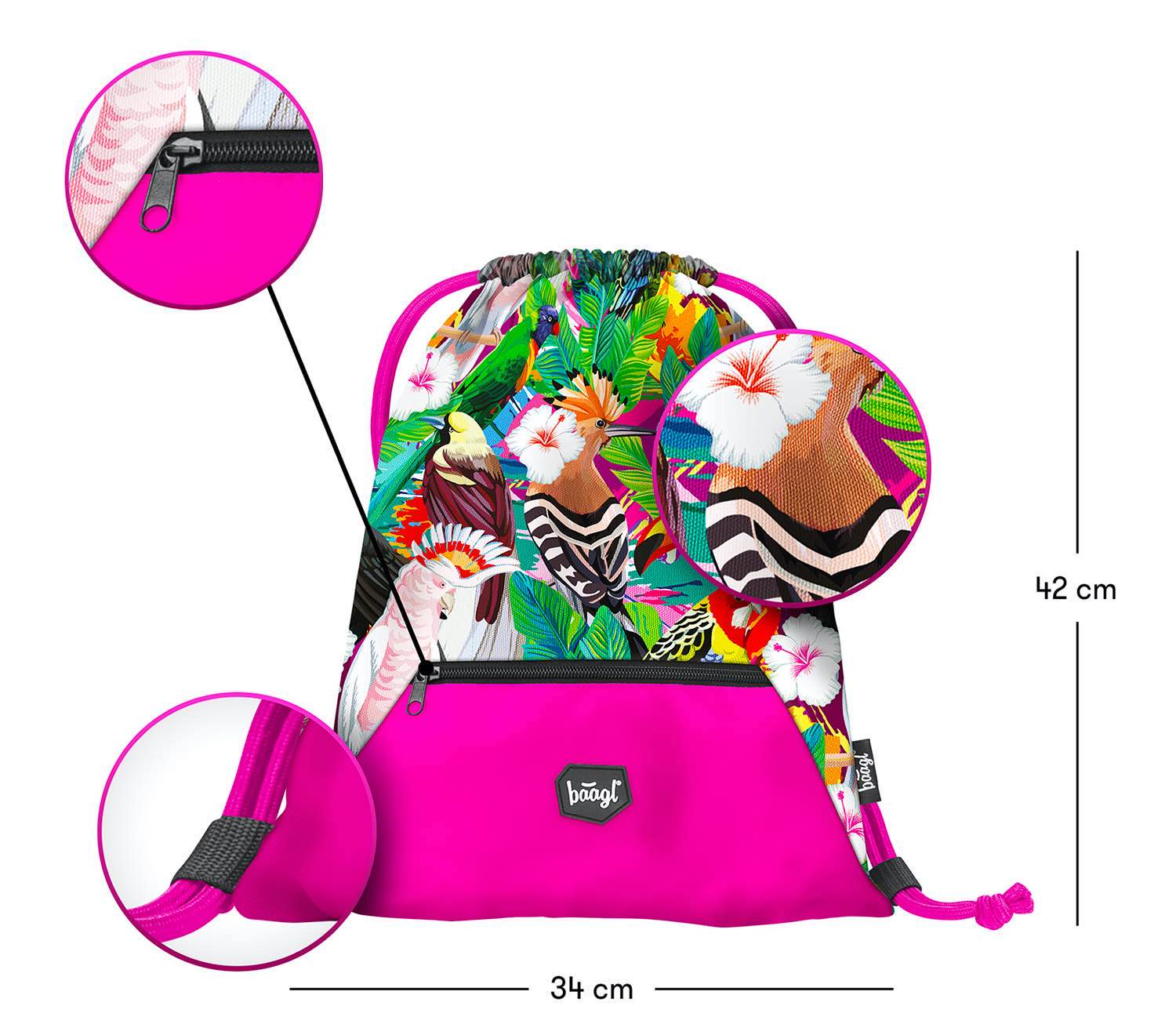 baagl-toucan-sac-gym-piscine-cordon-lavable image 3
